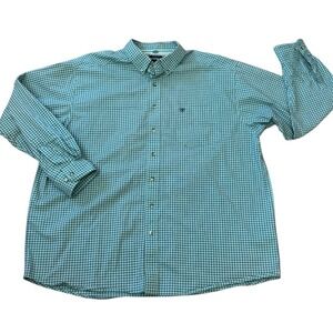 Ariat Pro Series Mens Blue Plaid Long Sleeve Button Down Shirt Size XXL